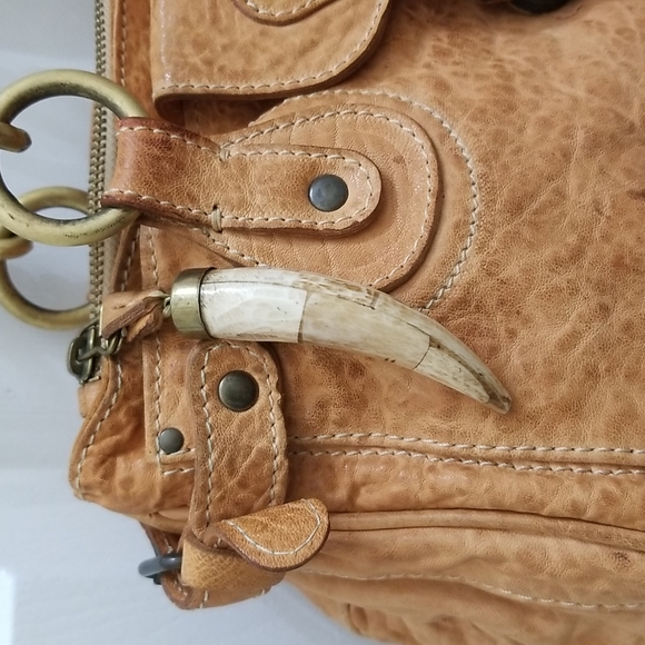 MALINI MURJANI  leather tan shoulder bag - Picture 11 of 11